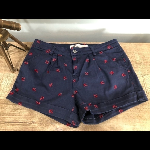 E2 Clothing Pants - Adorable Anchor Shorts